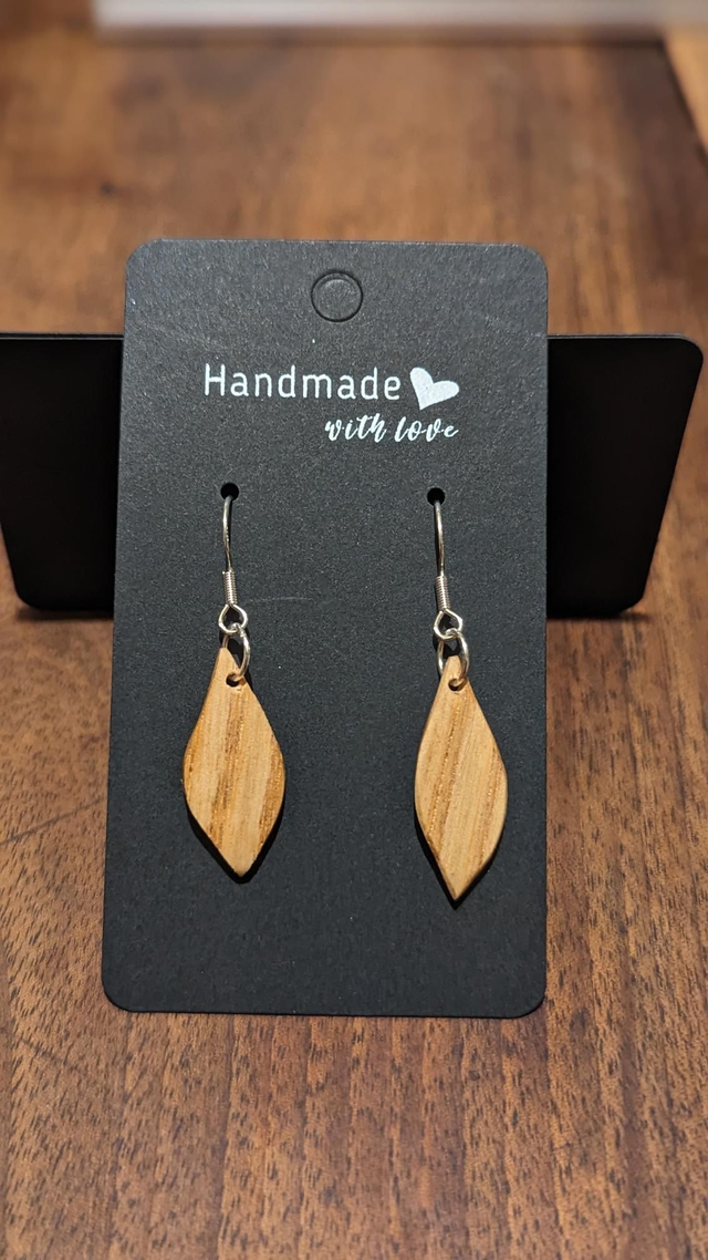 Boucles d'oreilles - Feuille de châtaignier 