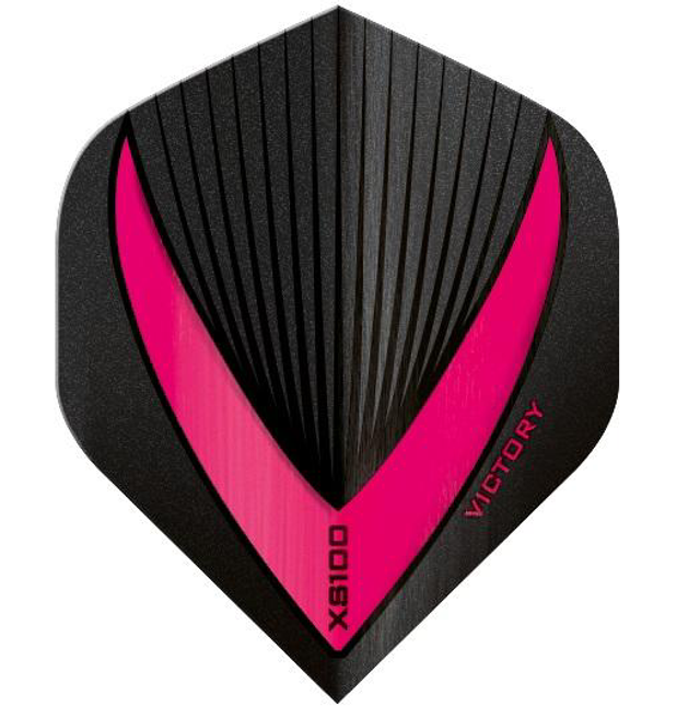 VICTORY DARTS XS100 VISTA-R PINK EXTRA STRONG DART FLIGHTS