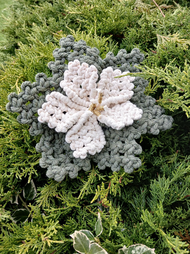 Fleur en macramé bohème chic