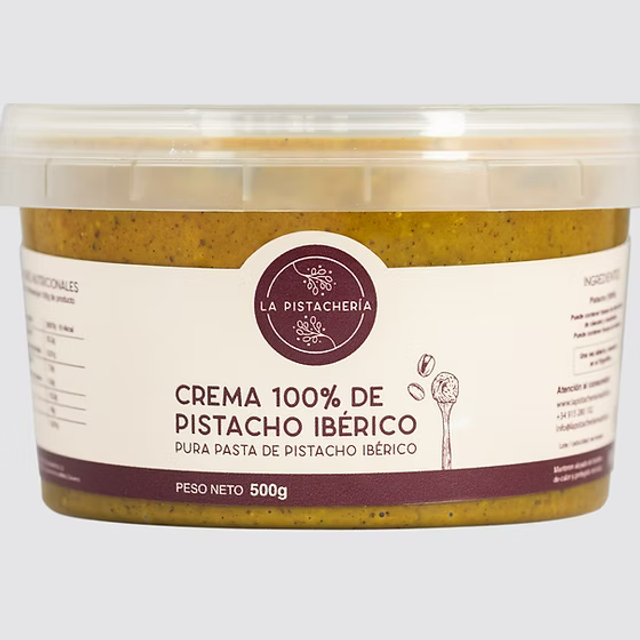 Crema 100% Pistacho Ibérico - Pasta Artesanal de Pistachos Nacionales