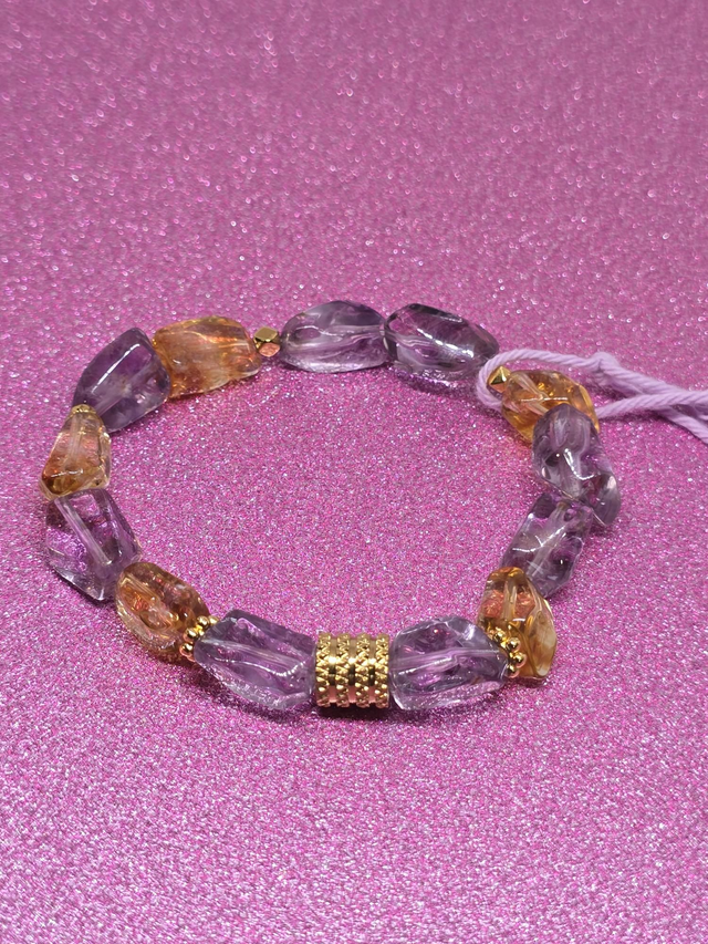 Bracelet Amétrine forme libre 