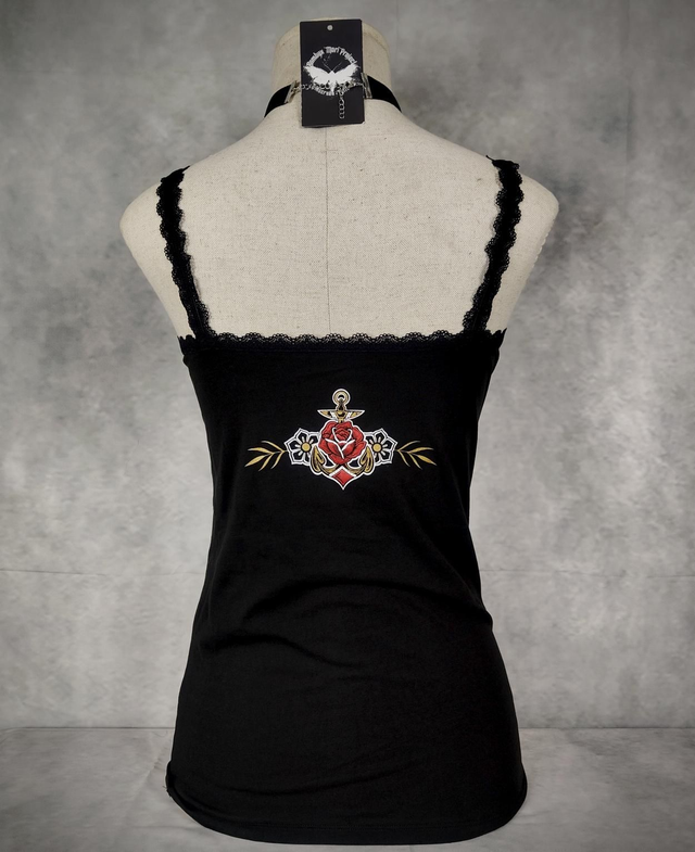 T-Shirt Dentelle "Anchor & Flowers"