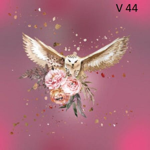 Panneau Chouette  en Velours - 45x45cm