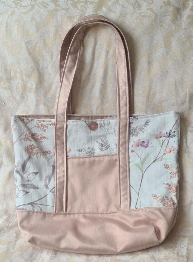 Pink Flower 'Daffodil' Beach Bag