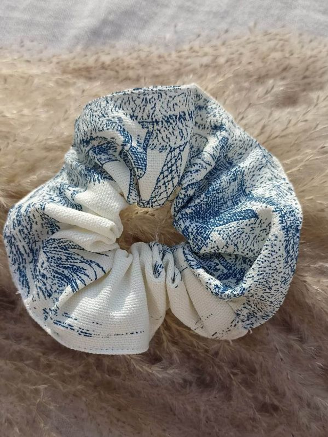 Chouchou en toile de Jouy