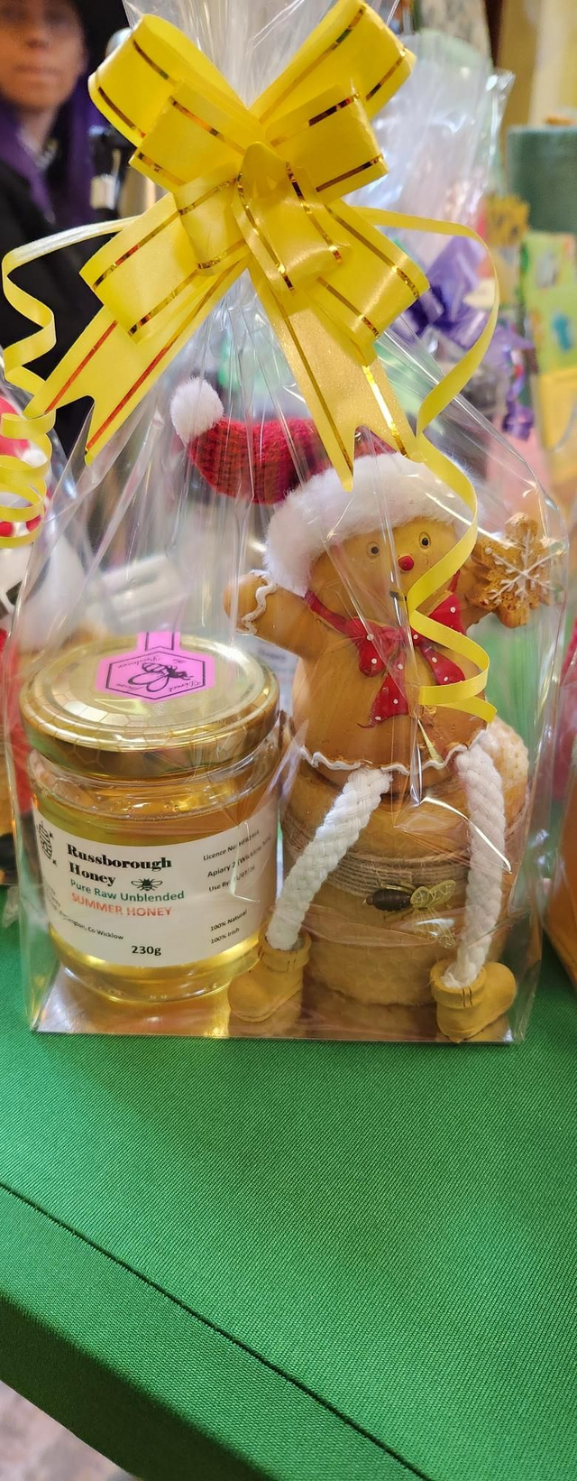 Christmas Gift Set (Honey, Rolled Beeswax Candle &amp; Decoration )