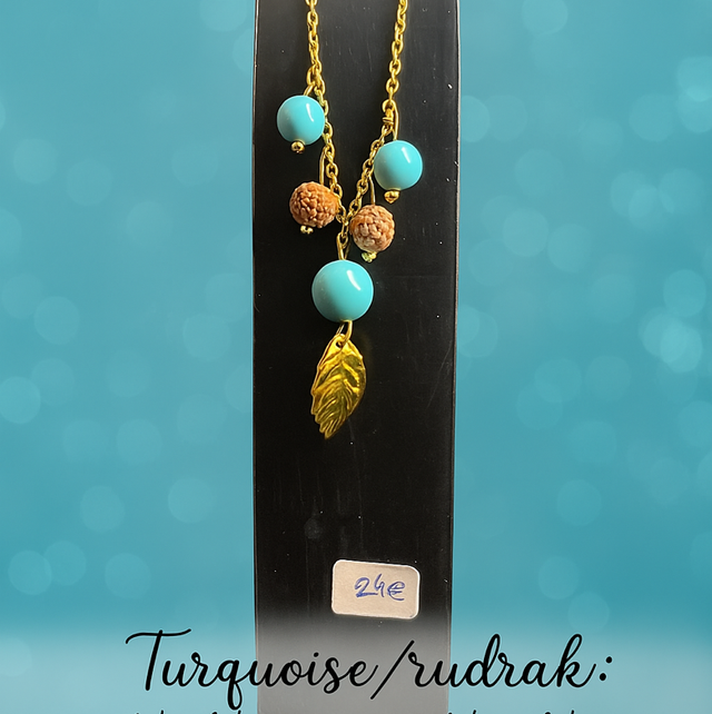 Collier turquoise rudrak