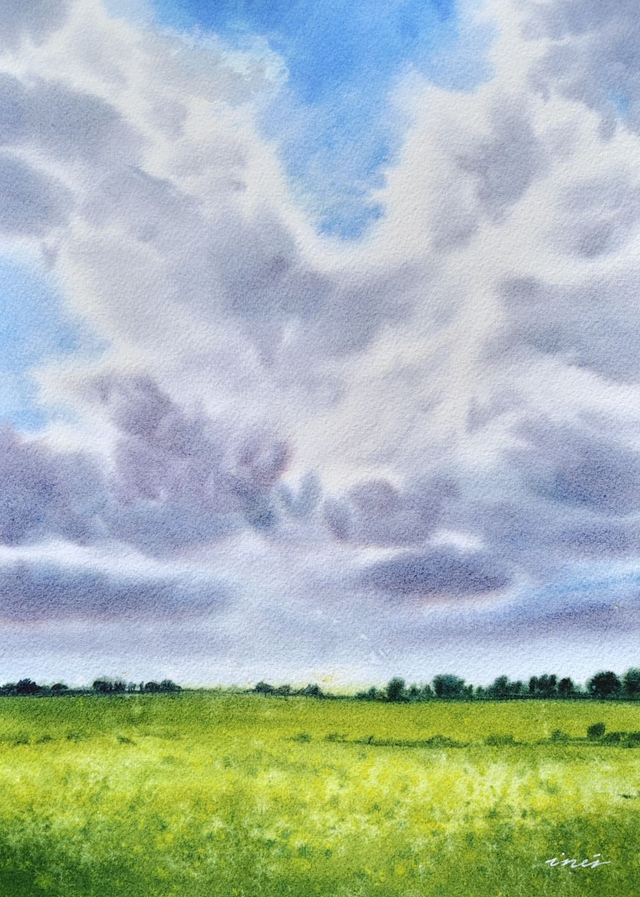 Viene lluvia - ORIGINAL 23x31 cm
