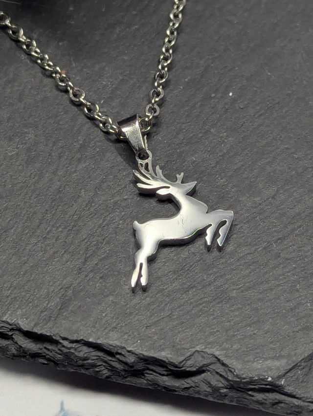 Stainless Steel Deer Stud Earrings