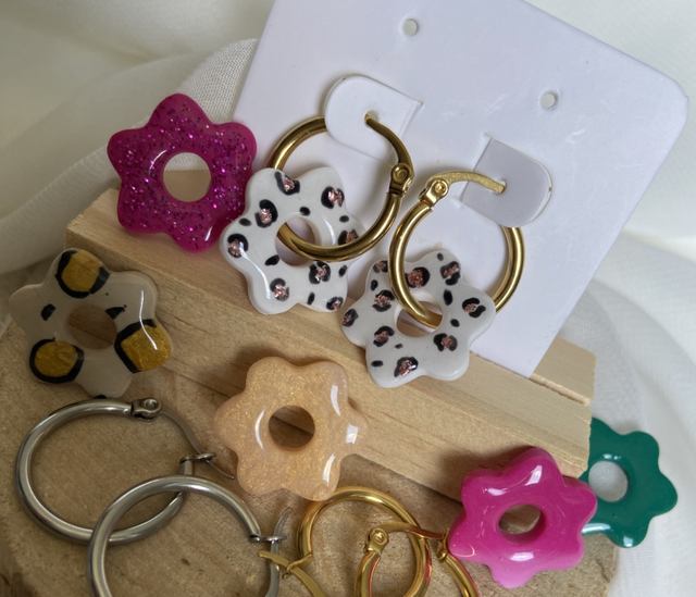 Les interchangeables Duo Créoles+Fleurs