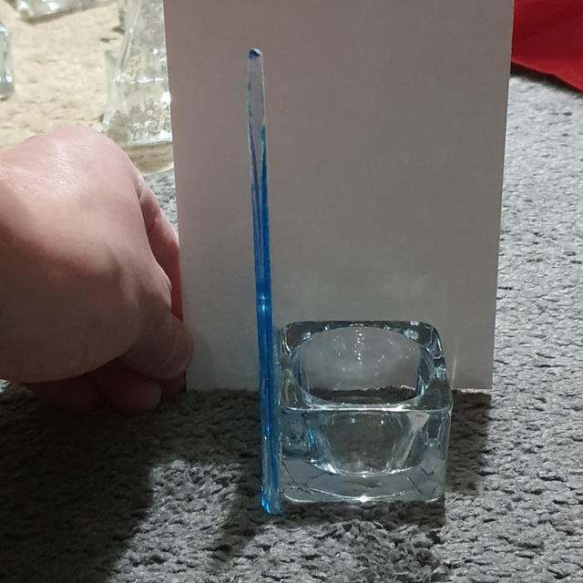 Large White scribble design Xmas tree tealight holder