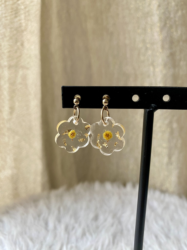 BO fleurs simples mini (clous) - mimosa