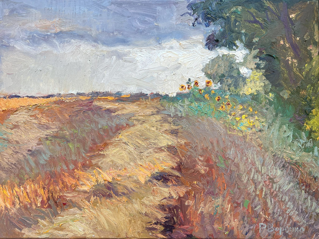 „Die letzten Pinselstriche der Abendsonne“ – Öl auf Leinwand, 60 × 80 cm, 2023 | The Last Brushstrokes of the Evening Sun