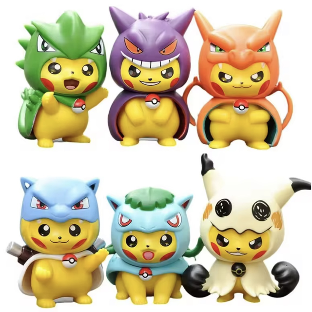 Pikachu Poncho Figures