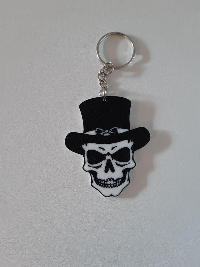 Schlüsselanhänger Totenkopf Zylinder