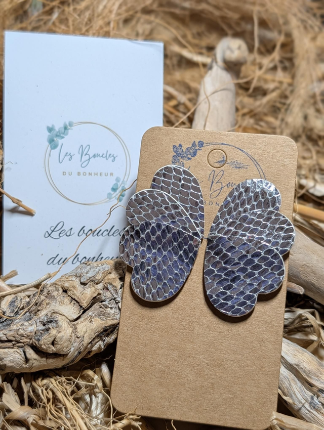 Boucles d'oreilles Oxa argenté ox002