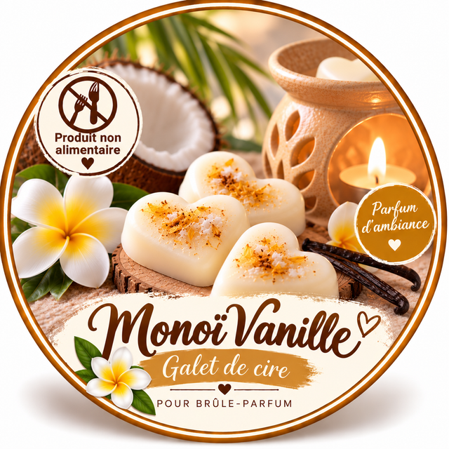 Galet de cire - Monoï Vanille