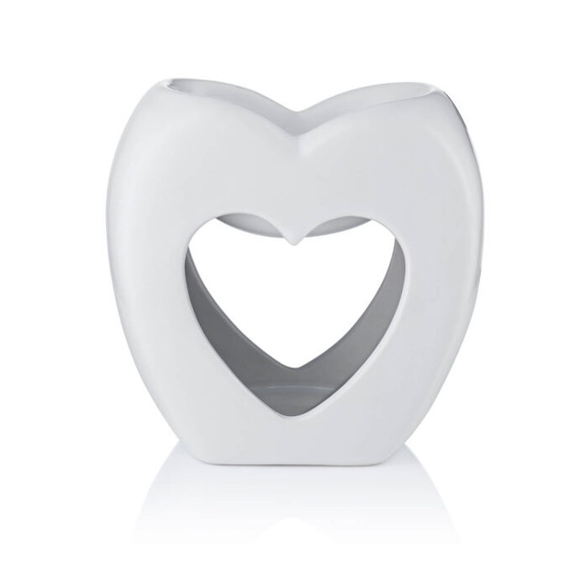 Deep White Heart Wax Warmer