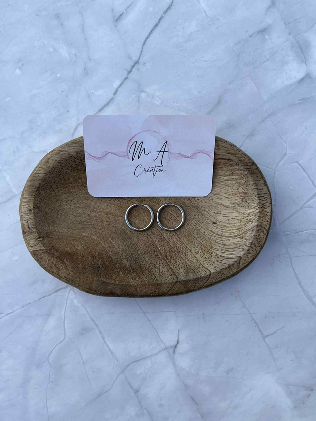 Créoles rondes argent