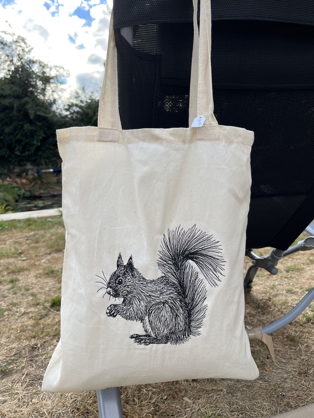 Bag - Squirrel Sketch Re-useable Shopping Tote
