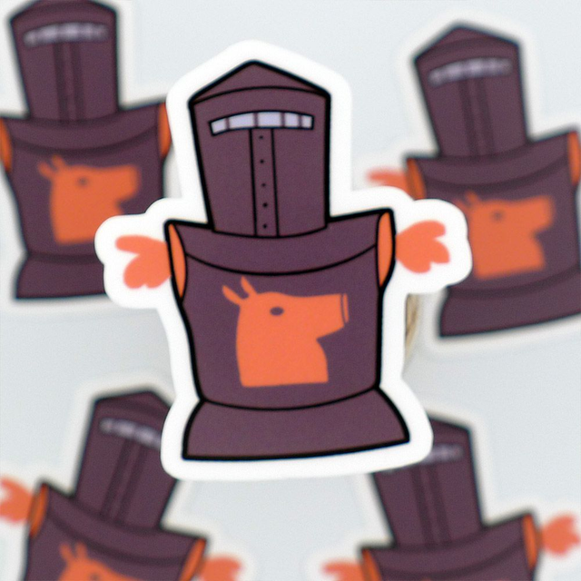 Single Sticker - Holy Grail - Black Knight - ca. 5x5 cm 