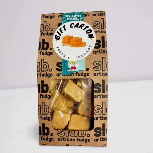Artisan Handmade Fudge - Vegan Sea Salted Caramel Gift Carton