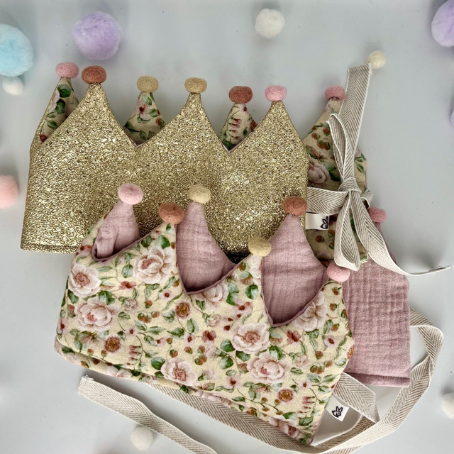 Stoffkrone | Geburtstagskrone Glitzer | yepiamhandmade