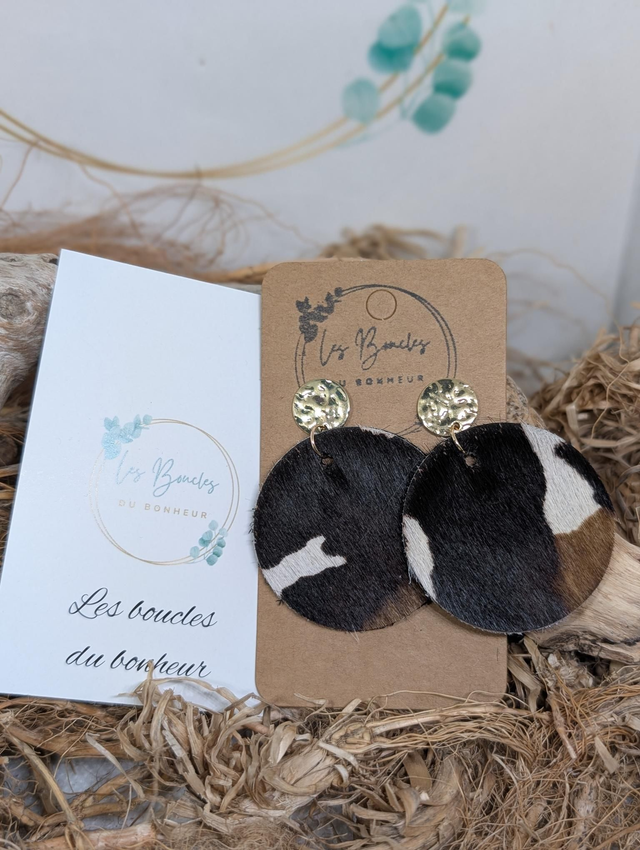 Boucles d&#039;oreilles Vache po001