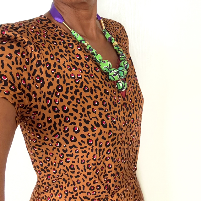 Collier en tissu imprimés 