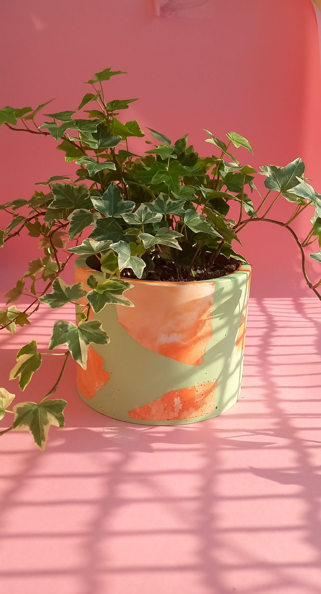 Osłonka na doniczkę lastryko, jasnozielona doniczka