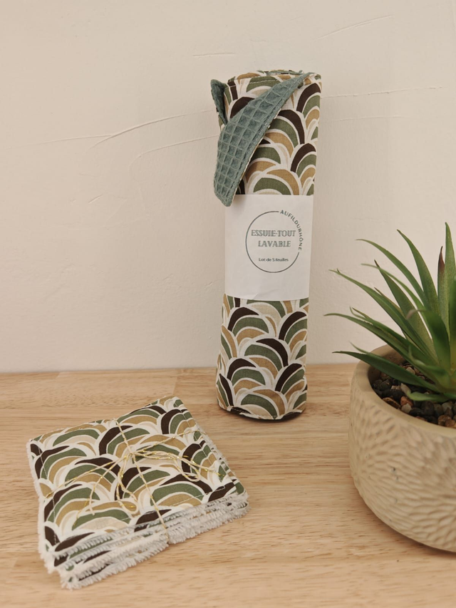 Lingettes pomme - lot de 5