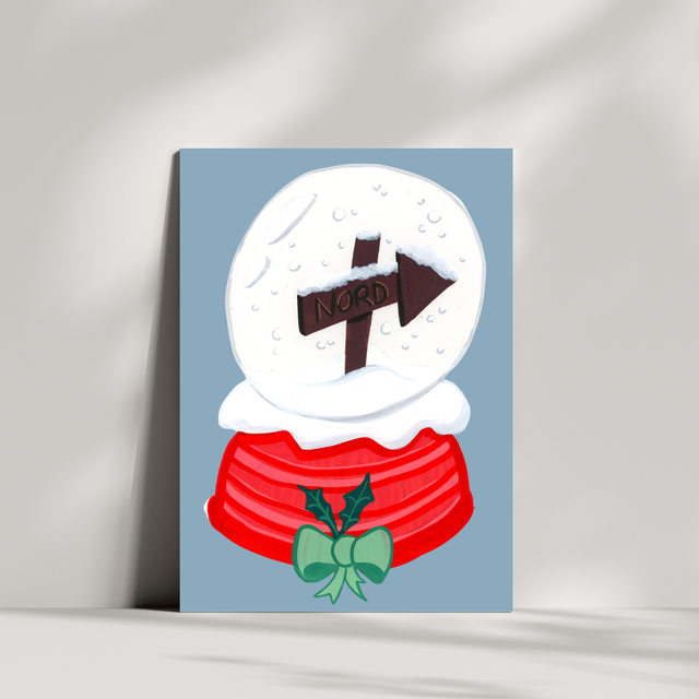 Cartes de Noël - Boule de neige