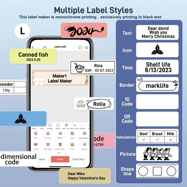  Marklife M1 Mini Portable Wireless Label Printer