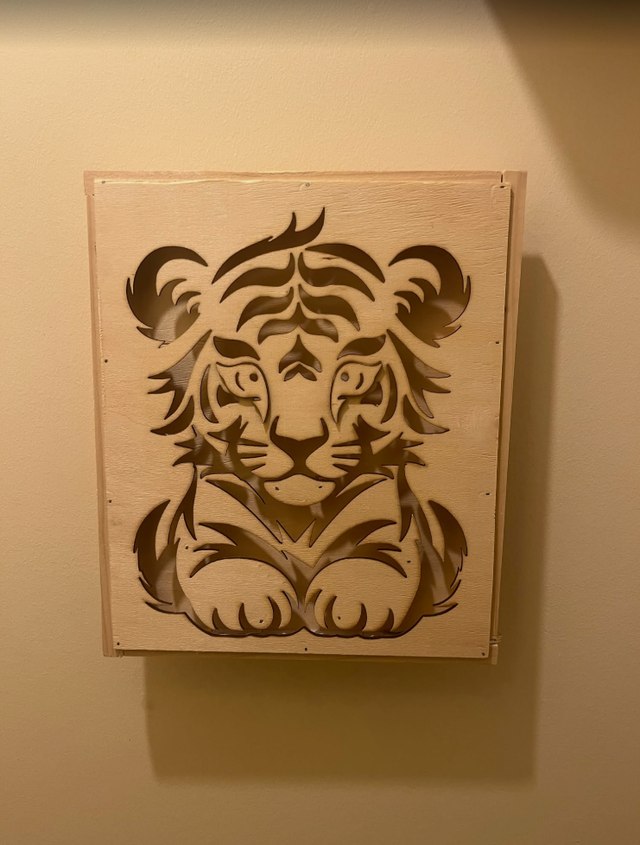 tableau lumineux tigre 