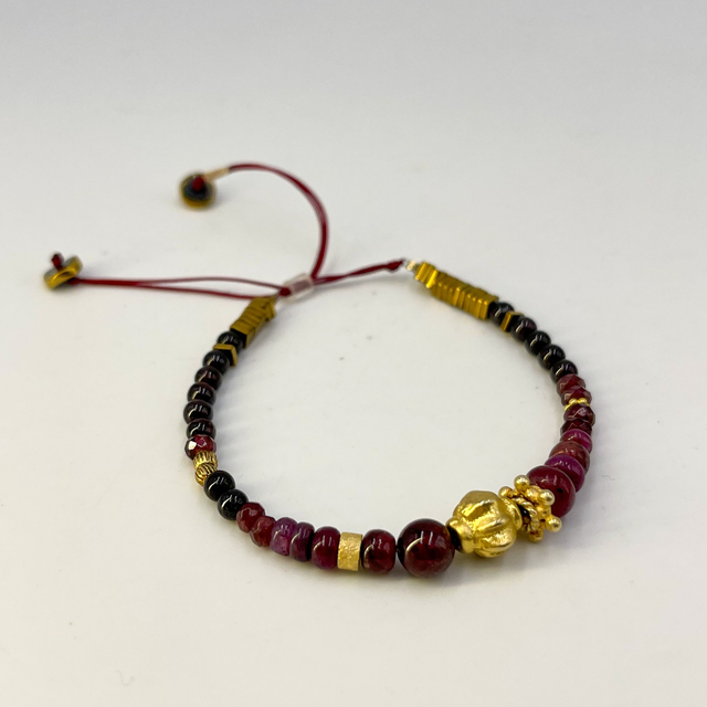 Bracelet en rubis et grenat