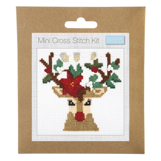 Counted Cross Stitch Kit: Mini: Christmas: Reindeer