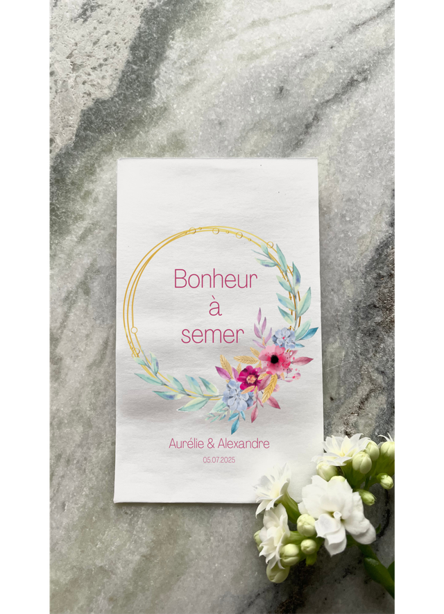 Sachet de graines &quot;Claudie&quot; - Personnalisable