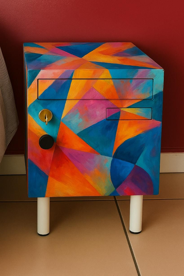 Table de chevet acier 