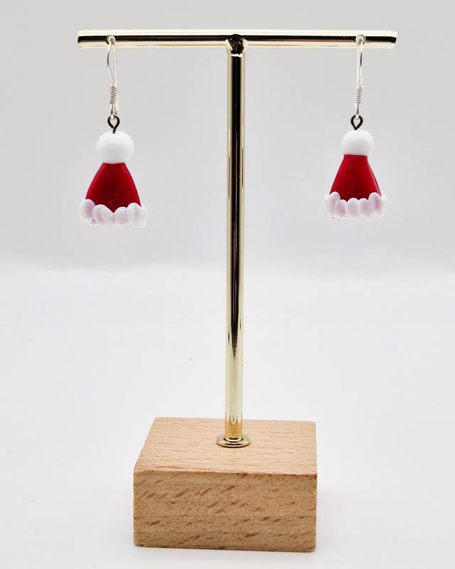 Boucles d'oreilles Bonnet de Père Noël