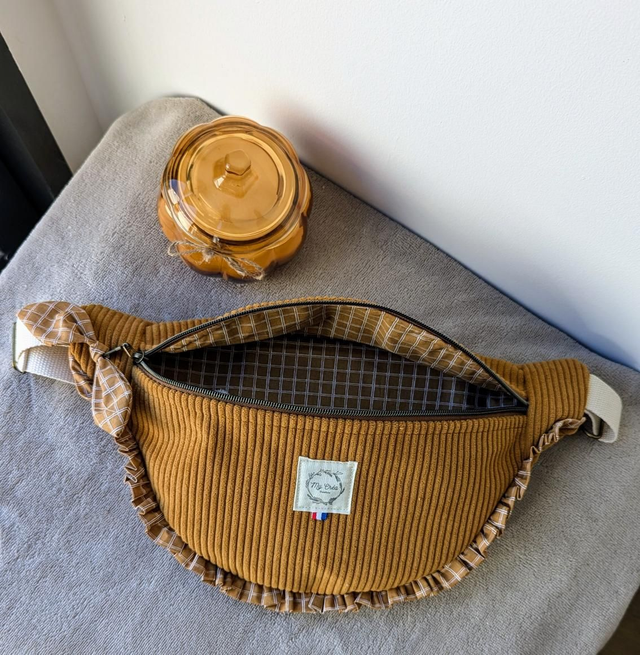 Sac banane en velours 