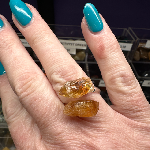 Citrine Ring Adjustable 