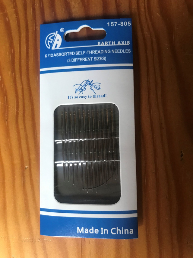 Aiguilles main enfilage facile x 12 - 3 tailles