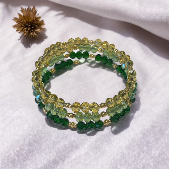 Bracelet à mémoire de forme (vert - jaune)