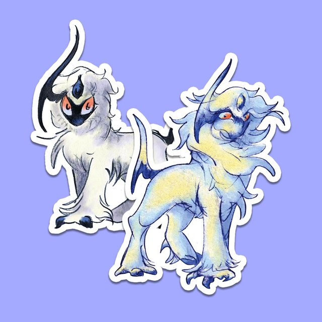 Absol vinyl stickers