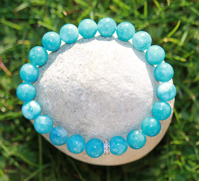 Bracelet calcédoine bleue