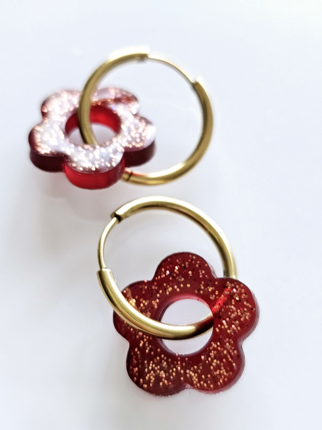 CREOLES MARRON PAILLETTÉ 