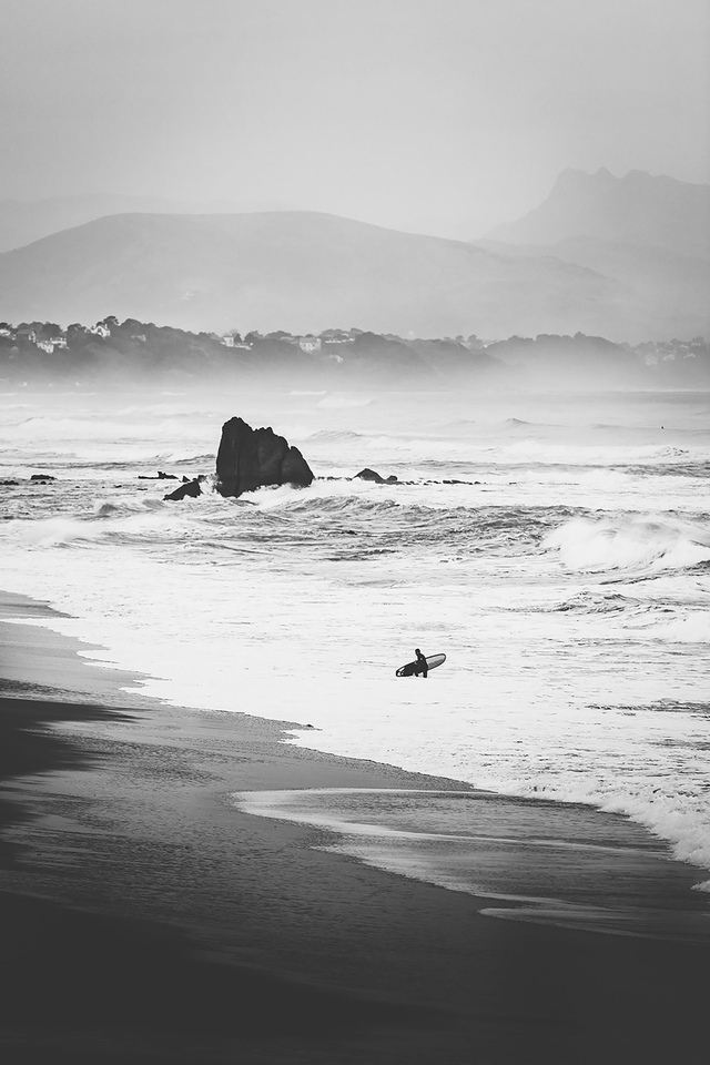 Bidart - Surf en hiver