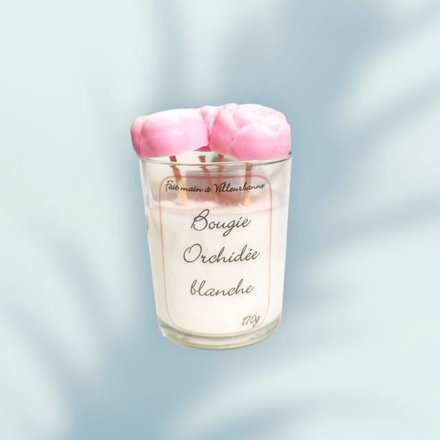 Bougie fondant Orchidée blanche 