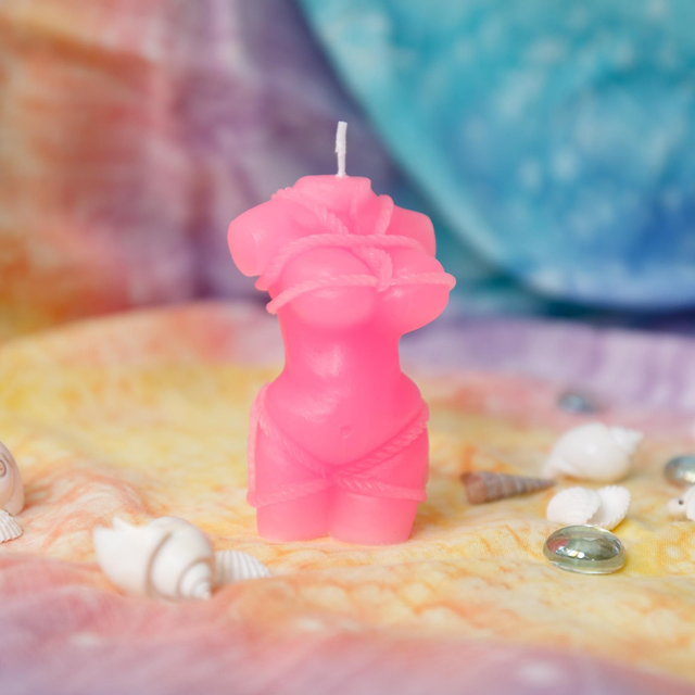 Bougie Ishtar ❧ Rose fluo