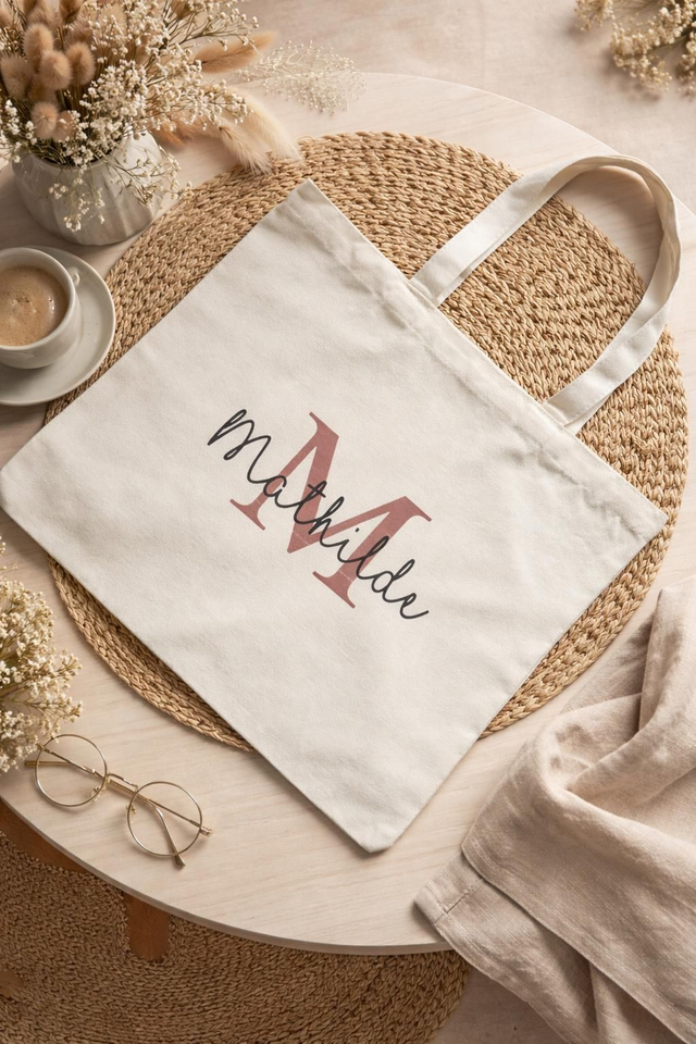 Tote bag personnalisé – Prénom élégant